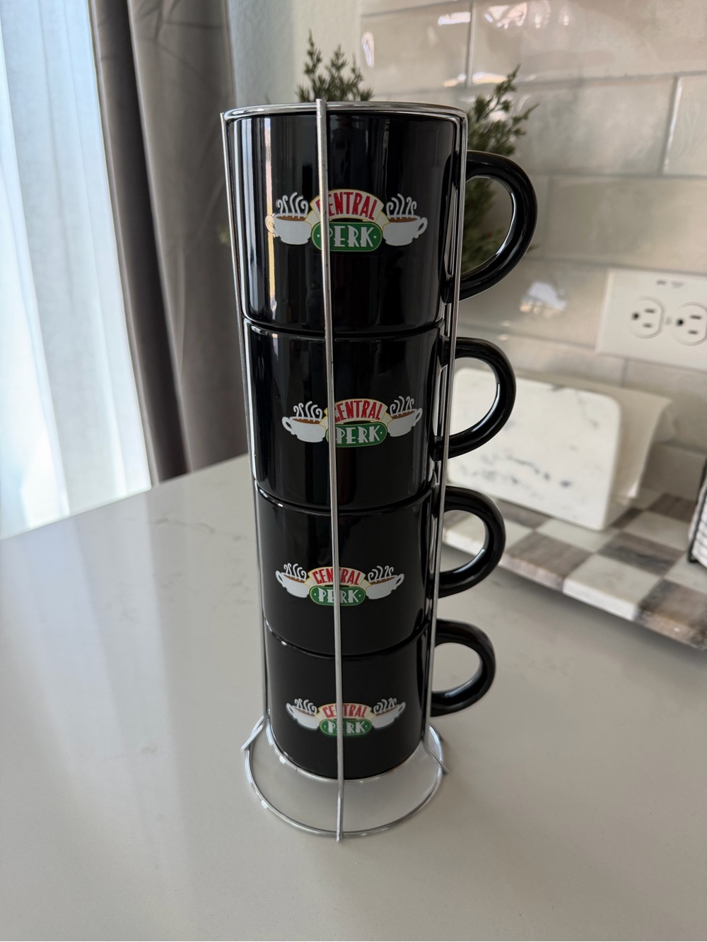Stackable FRIENDS Central Perk ceramic mug set